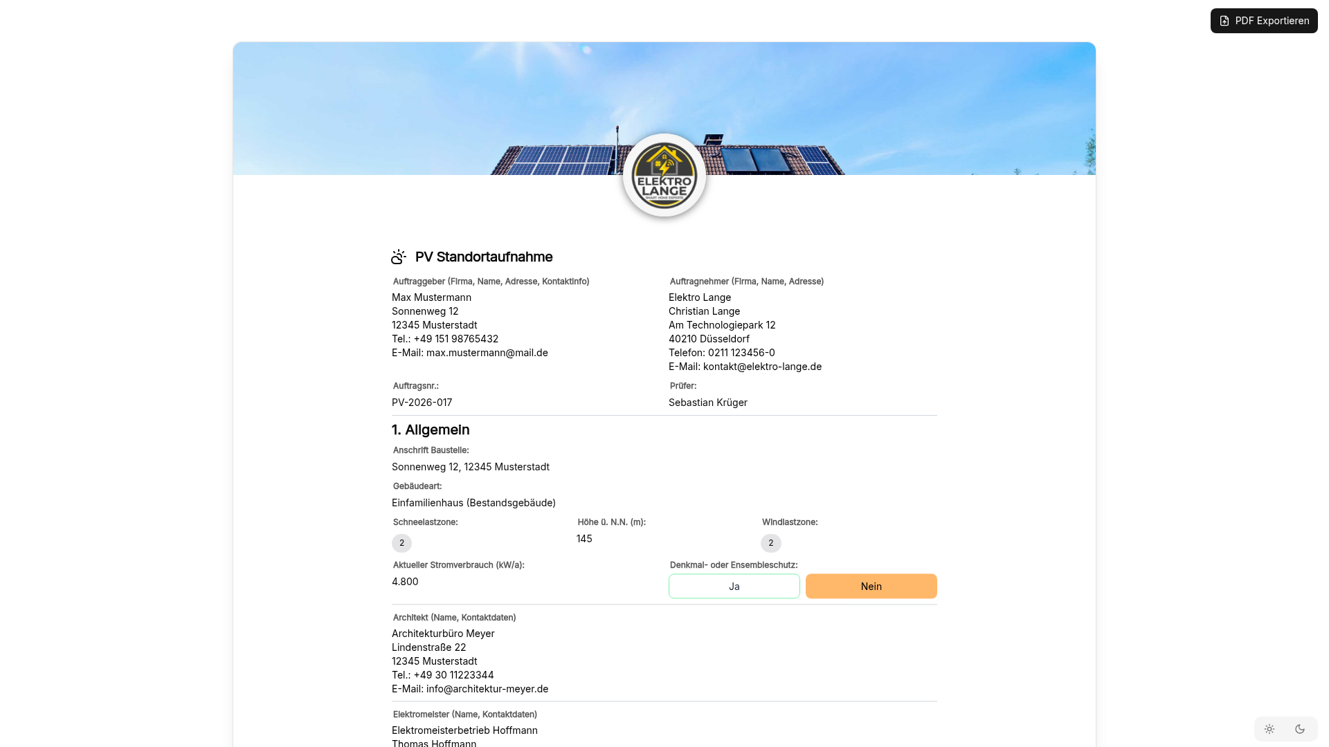 Vorschau PV Standortaufnahme – Checkliste für Photovoltaik-Vor-Ort-Termin