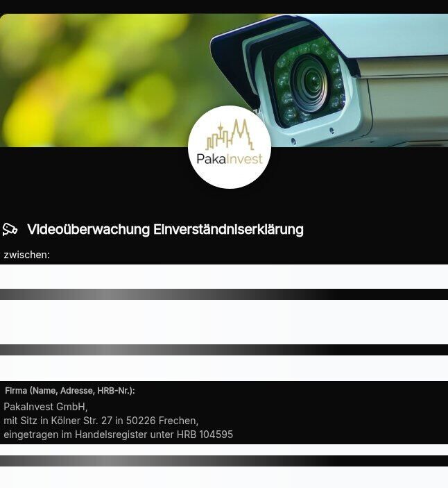 Vorschau Videoüberwachung Einverständniserklärung – Vorlage (§26 BDSG, Art. 6 DSGVO)